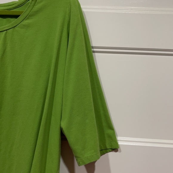 Denim&co Essentials green scoop neck 3/4 sleeve Top size - 1X - Picture 3 of 5